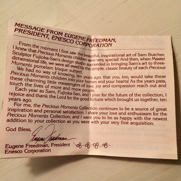 NEW! Vintage Precious Moments Ceramic Christmas Decoration - Picture 9 of 10